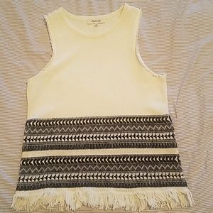 Madewell villagrove sweater tank in bright ivory